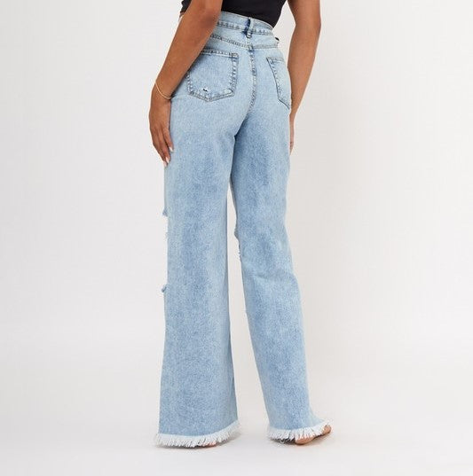 Blown Out Xtreme Wide Leg Jean